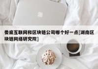 娄底互联网和区块链公司哪个好一点[湖南区块链网络研究院]