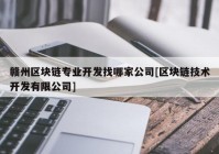 赣州区块链专业开发找哪家公司[区块链技术开发有限公司]